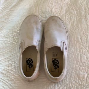 White slip on vans size 6.5